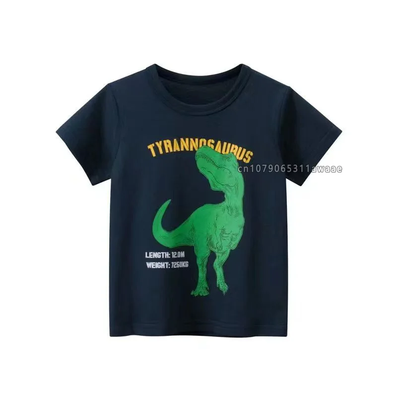 Dinosaur Print Children Cotton T-shirt CartoonBoys Girls High Quality Hip Hop T Shirt Kids Summer Brand Child Clothing