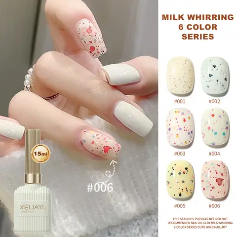 15ml 젤 네일 폴리시 꽃가루 네일 하이브리드 젤 폴리시 세라믹 반영구적 UV LED 네일 용품 용 닦아 바니시 없음 Best5