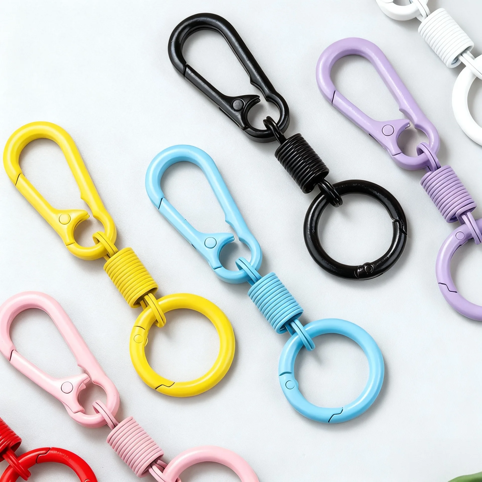 DIY Colorful Keychain clip Swivel Snap Lobster Claw Keychain Clasps Lanyard Hardware Key Chain Hooks for Bag Charm