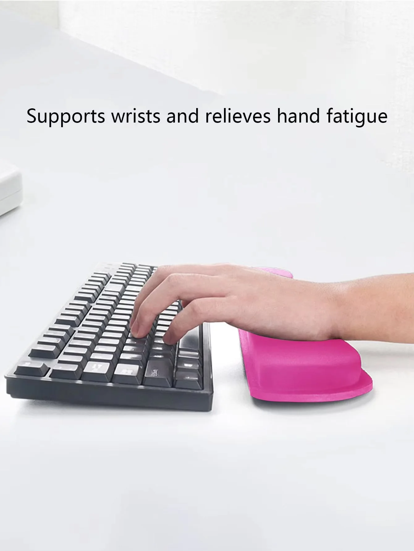Keyboard wrist rest mouse pad memory foam microfiber suitable for PC gaming keyboards, raising platform hands
