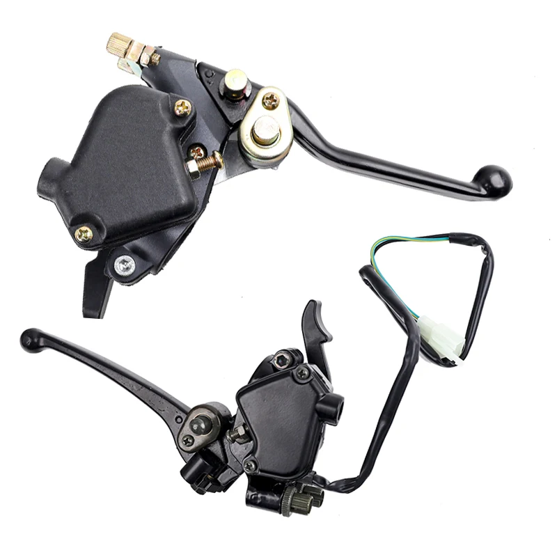22mm Double Thumb Throttle Twin Right Handle Brake Lever Front Hand Brake Accelerator Assembly For Dirt Bike Gas Scooter ATV Qua