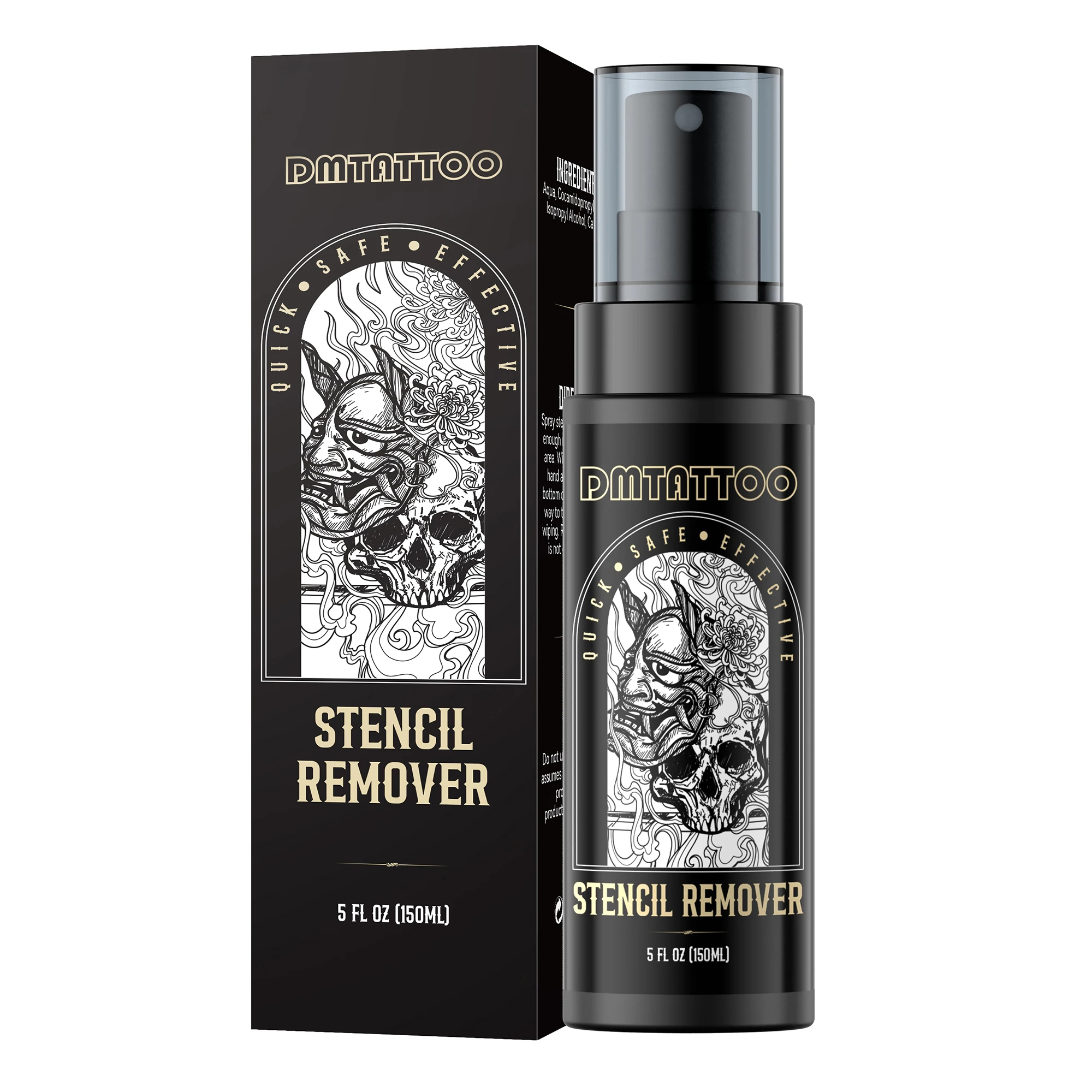 150ML Tattoo Stencil Remover Spray Non-irritating Light Fragrance Liquid for Tattoo Artists Transfer Paper to Quickly Clean