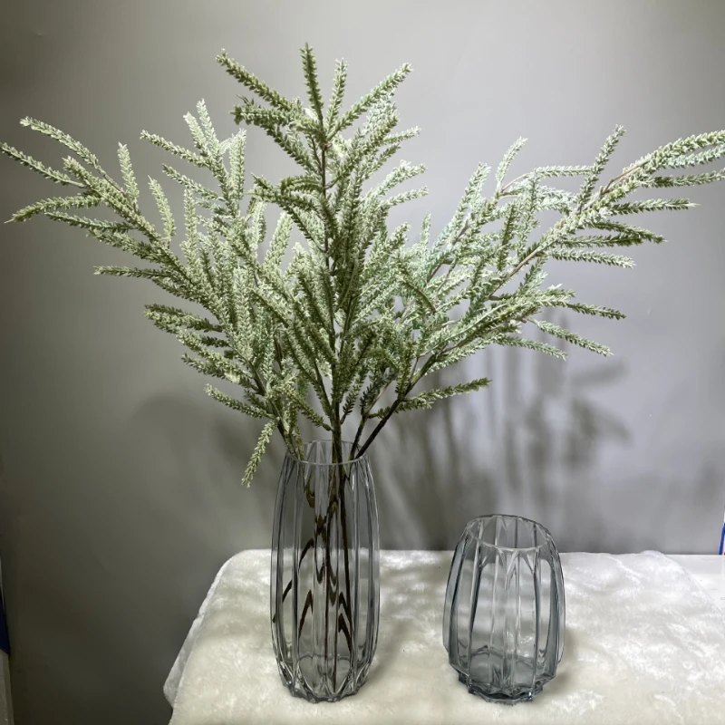 Artificial Wheat Ear High Mountain Grass Hair Leaves Plastic Green Plants Fake Flower Shopping Mall Decoration Simulation Plant