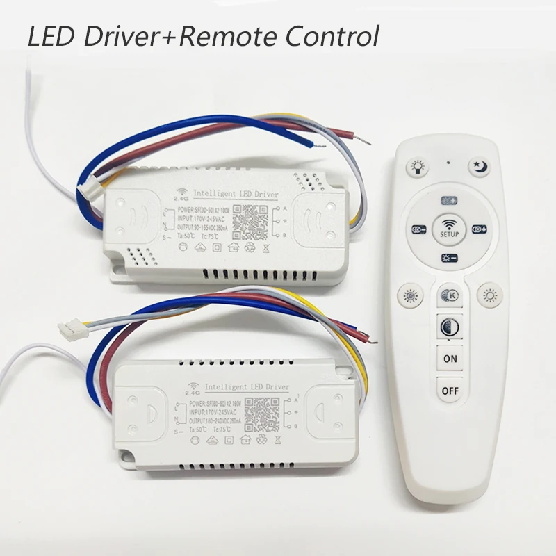 controle de aplicativo led driver 24g remoto inteligente led transformador 1224w x2 4060w x2 para regulavel cor mutavel lustre 01