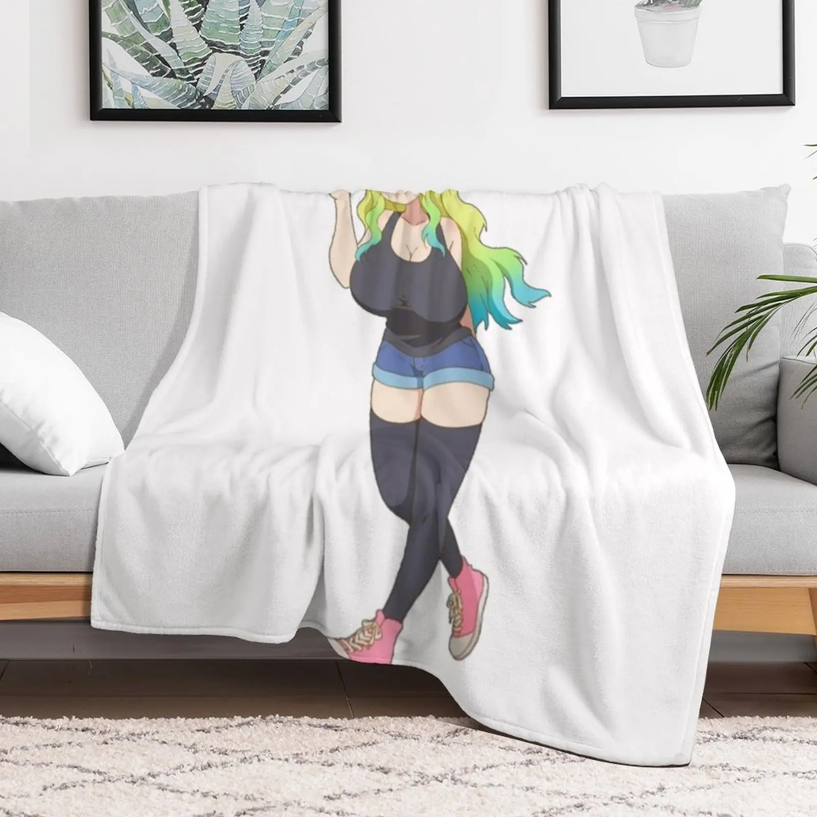 Lucoa Kobayashi Maid Dragon Throw Blanket Picnic Soft Big sofa bed Retros Blankets