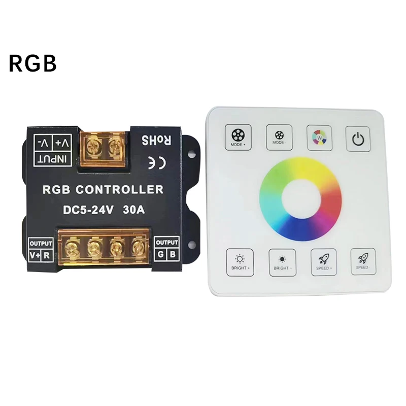 86Touch Panel Remote Control Single Color/CCT/RGB/RGBWW/RGBWC(RGB+CCT) LED Strip Controller wireless RF Switch Dimmer DC5V12V24V