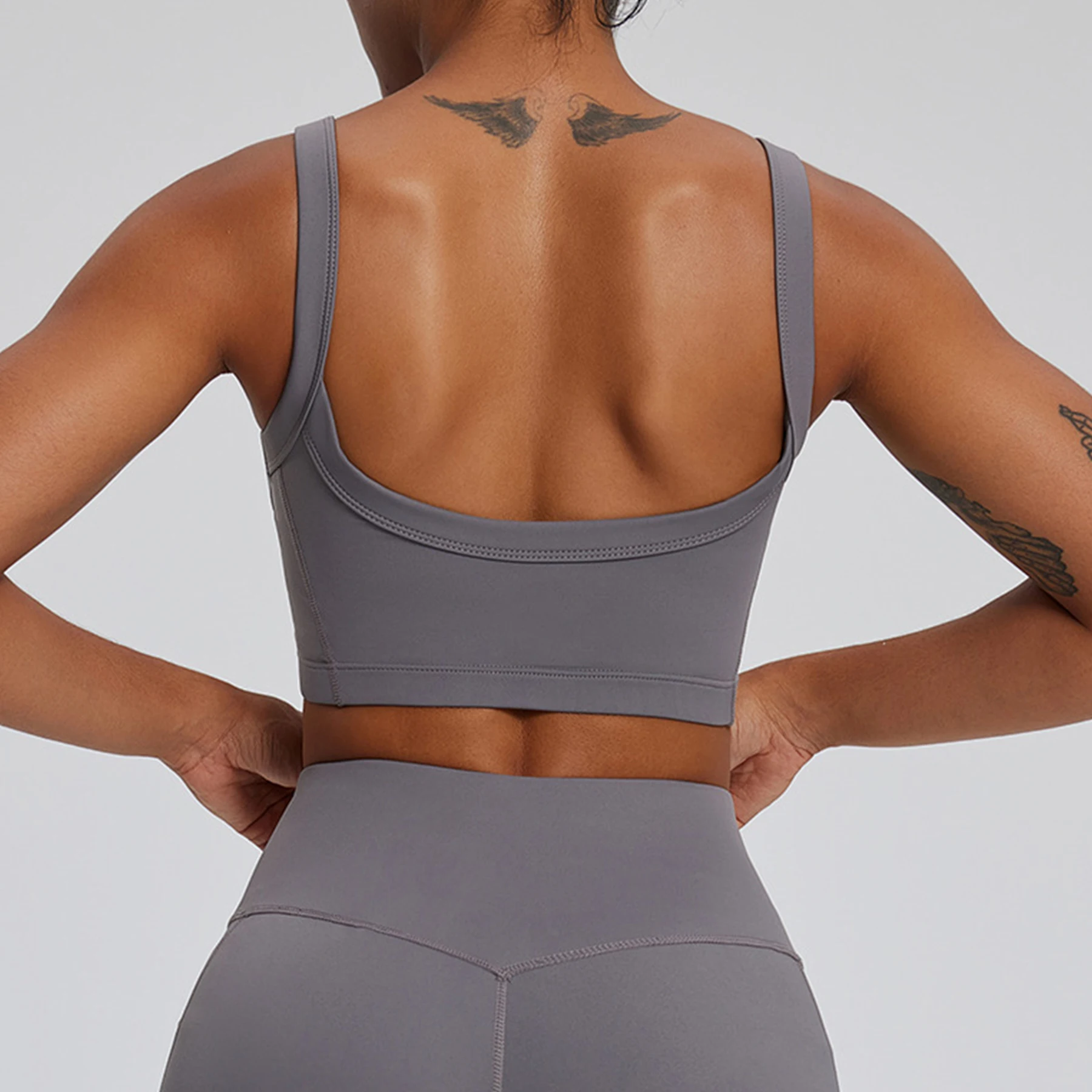 Mulheres de fitness yoga sutiã esportes roupa interior não-aço anel respirável sutiã ginásio push-up yoga tanque superior absorção de choque com almofadas de copo