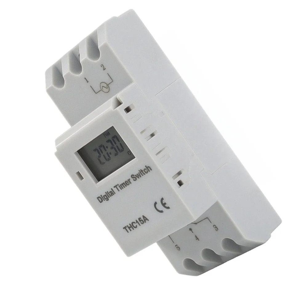 Industrial Timer Switch 110V 25A with Built in Lithium Battery 3 Year Memory 16 Programmable Groups Reliable Timing