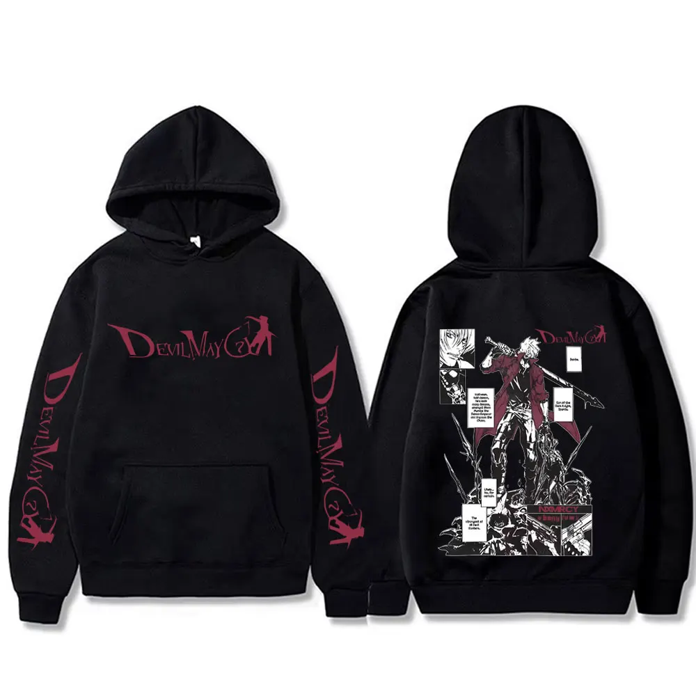 

Anime Devil May Cry Son of Sparda Dante Graphic Hoodie Men Women Casual Vintage Hooded Sweatshirt Men's Manga Oversized Pullover