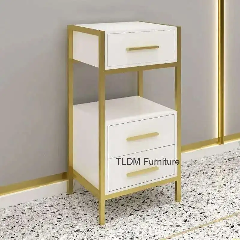 

Esthetician Trolley Pedicure-trolley Stroller for the Beauty Salon Station Hairdresser Equipment Furniture Gold Acrylic Luxury