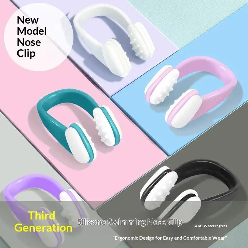 @*Waterproof Swimming Nose Clips Soft Silicone Non-Slip Comfortable Nose Plugs for Adult Kids Diving Water Sports
