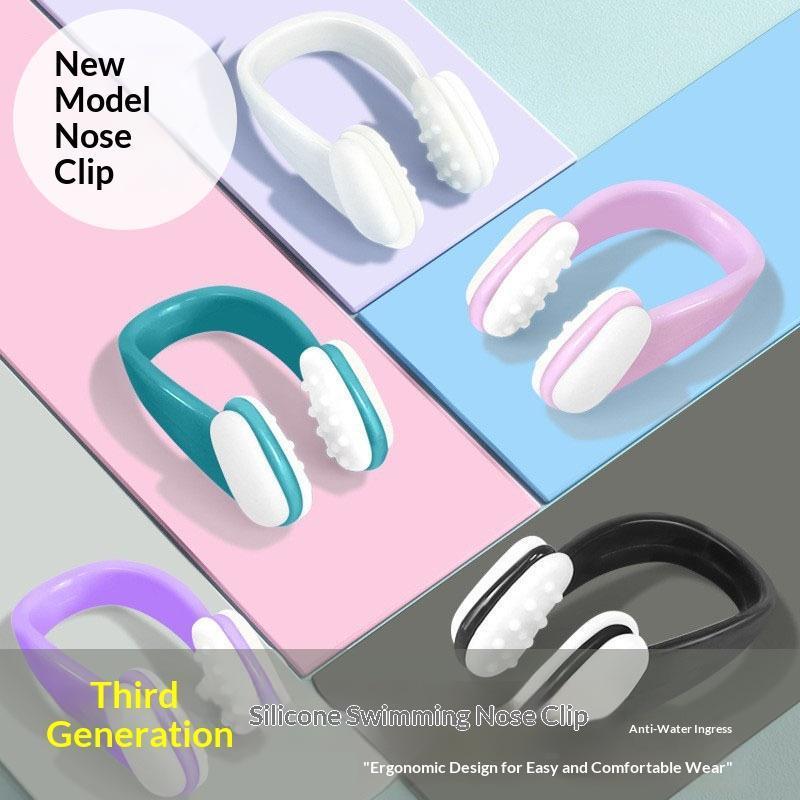  Waterproof Swimming Nose Clips Soft Silicone Non-Slip Comfortable Nose Plugs for Adult Kids Diving Water Sports 
