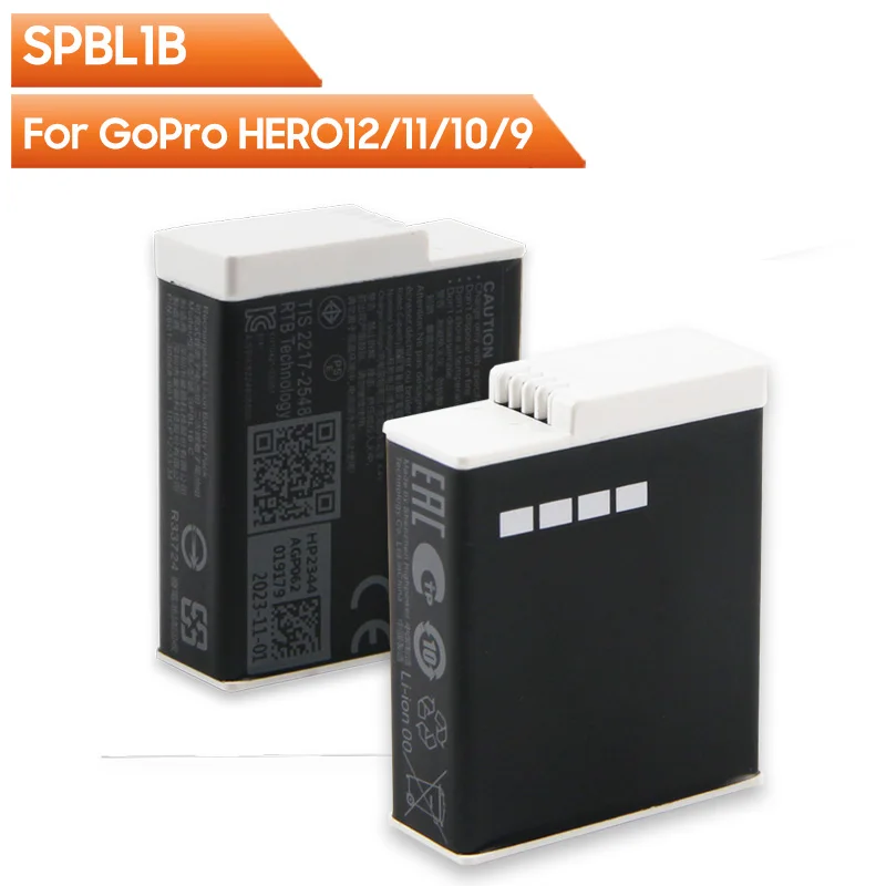 

SPBL1B Replacement Battery For GoPro HERO12 HERO11 HERO10 HERO9 Enduro Batteries 1720mAh