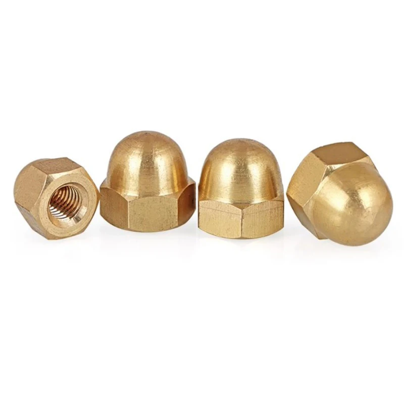Brass Acorn Nut M3 M4 M5 M6 M8 M10 M12 M14 M16 M18 M20 Cap Hex Nuts Decorative Dome Head Cover Semicircle DIN1587