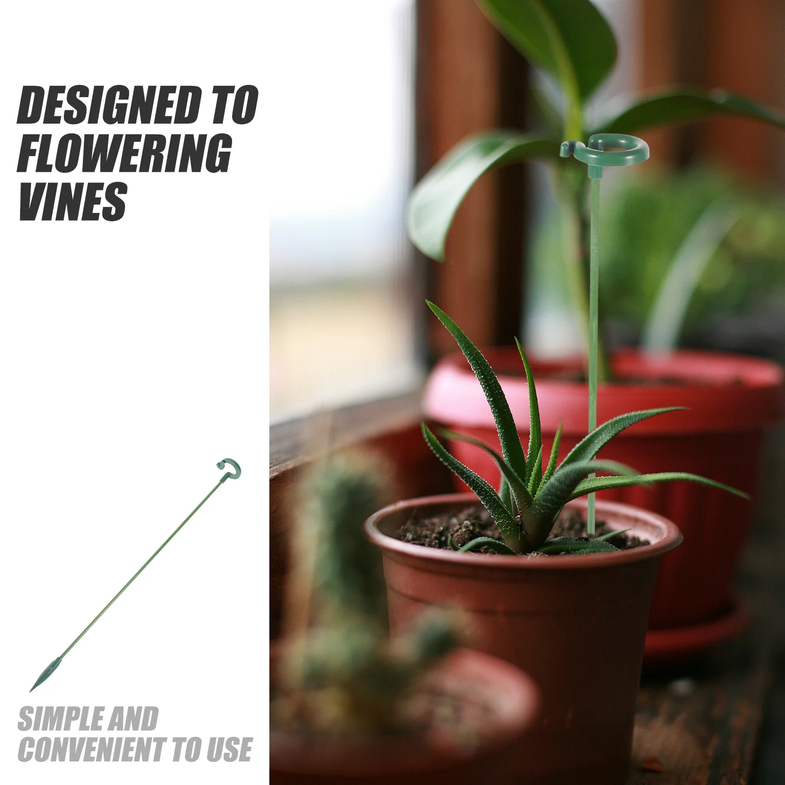 10 pçs estacas de crescimento haste única hastes de flores vaso planta suporte rack jardim planta suporte estacas vaso de flores escalada treliça