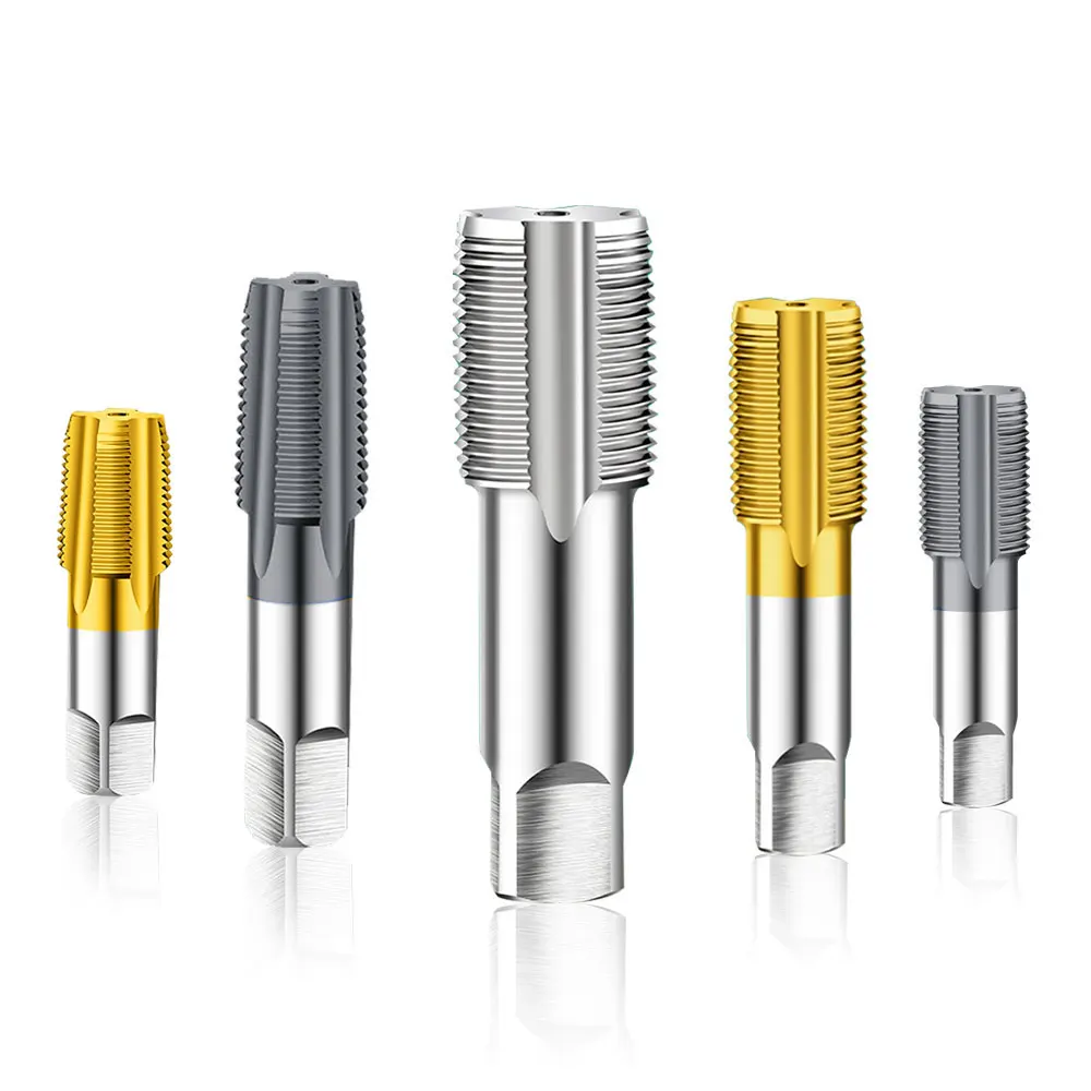 BSPT Pipe Tap Whitworth Thread HSS Straight Flute Taper 1/8 1/4 3/8 1/2 3/4 Inch BSP Screw Tap for Plumbing Water Gas Fitting
