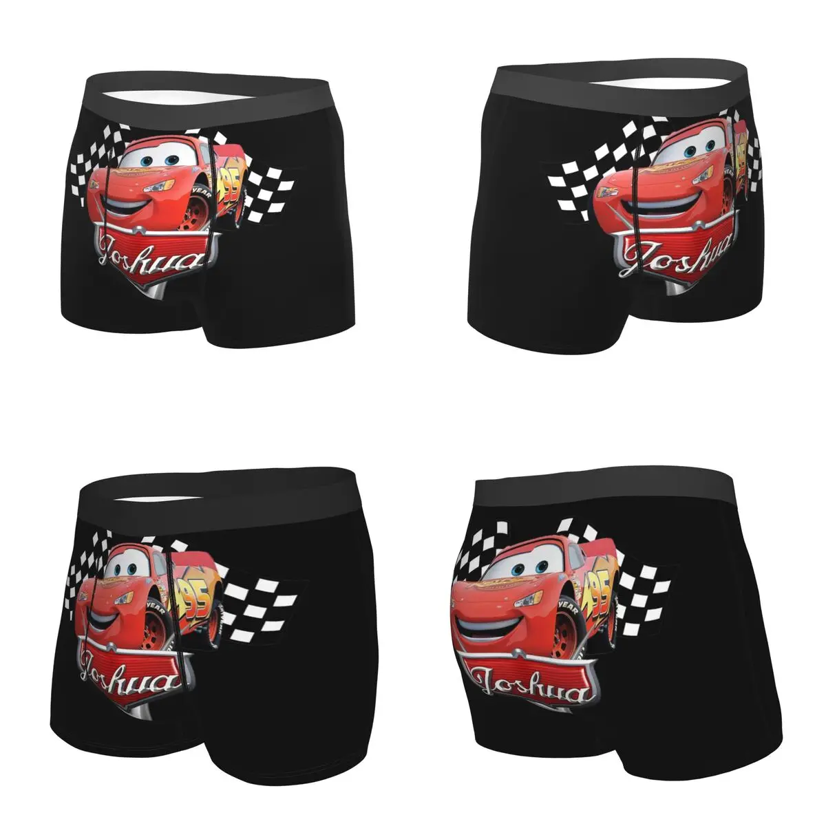 Boxer Underpants Shorts Lightning McQueen Cars 95 Panties Men Ventilate Underwear for Homme Man Boyfriend Gift