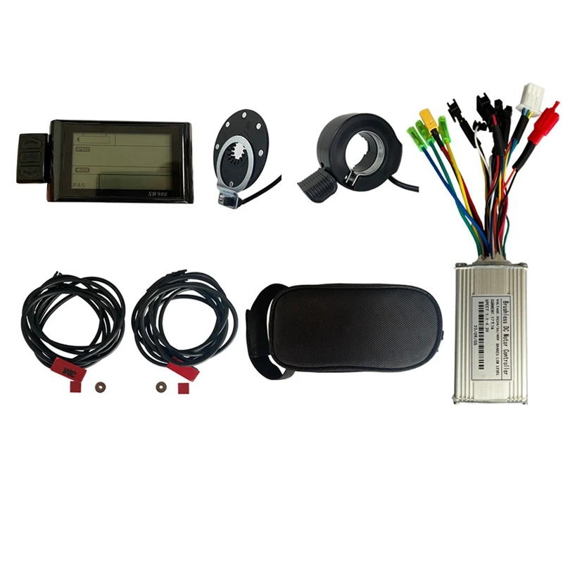 SW900 LCD Meter Small Kit Black Composite Materials Electric Modification For Bicycle Conversion Outdoor Cycling