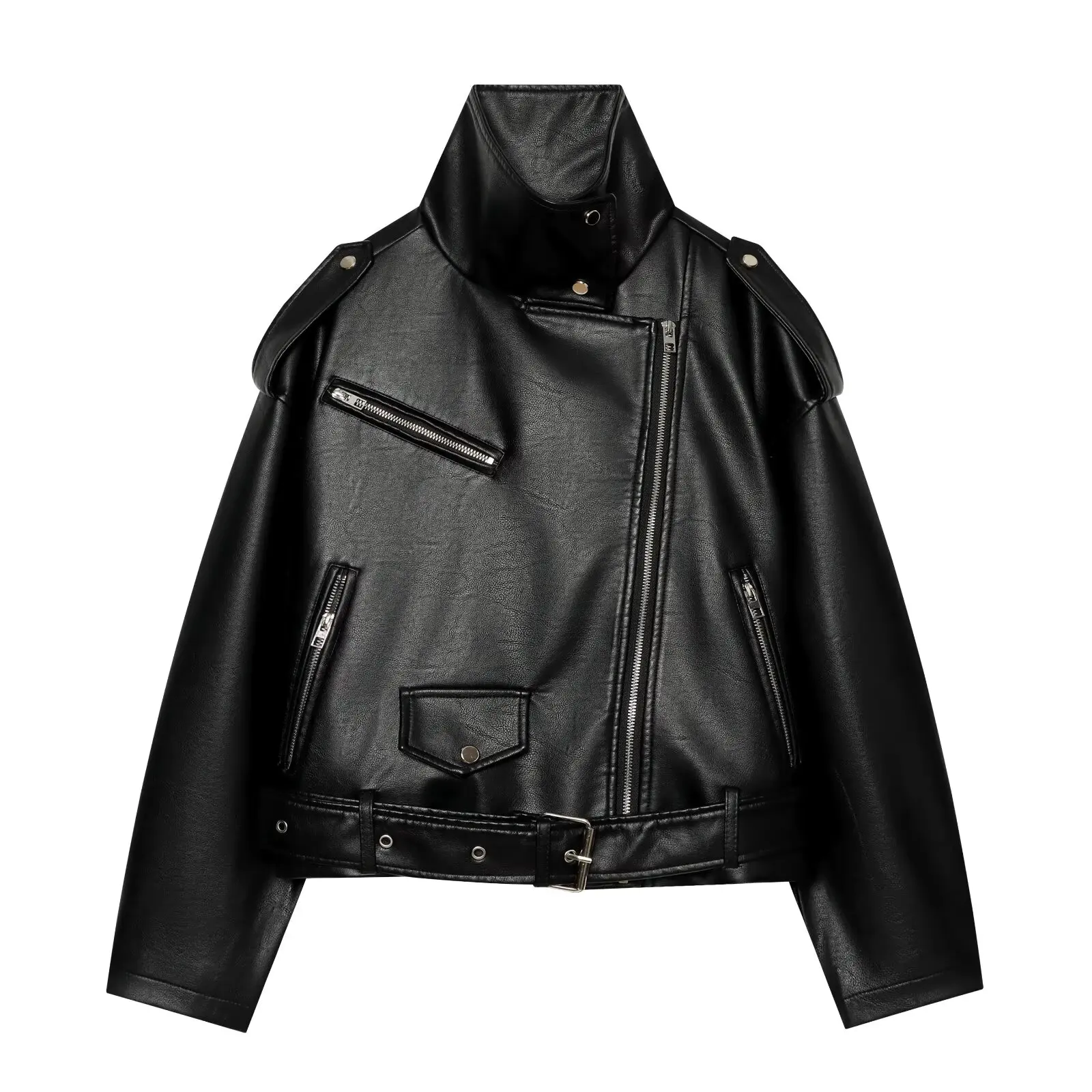 Winter Women's Jackets 2026 Fashion Retro PU Leather Motorcycle Coats Women's Autumn Chic Street Travel Elegant Youth Coats