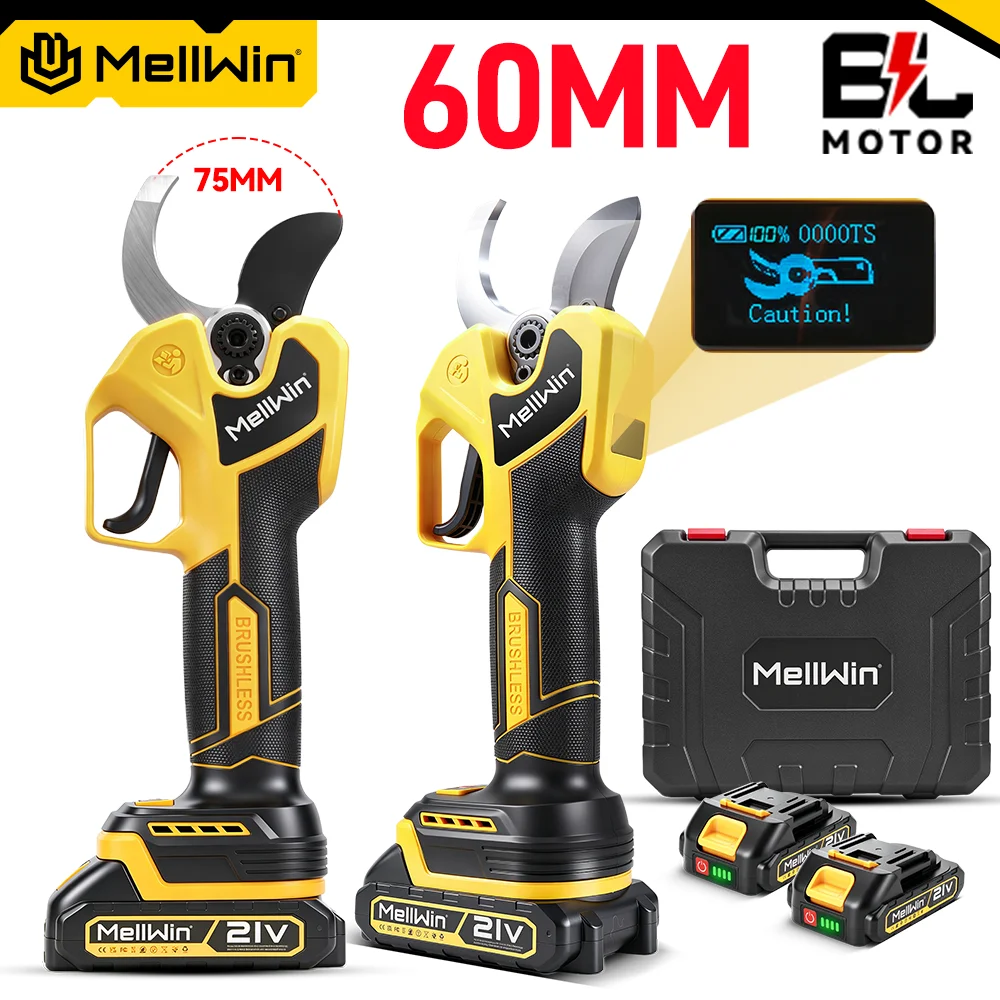 Sécateur électrique sans fil MELLWIN 60MM 3000W pour branches d'arbres fruitiers, outil électrique pour batterie Makita 18V
