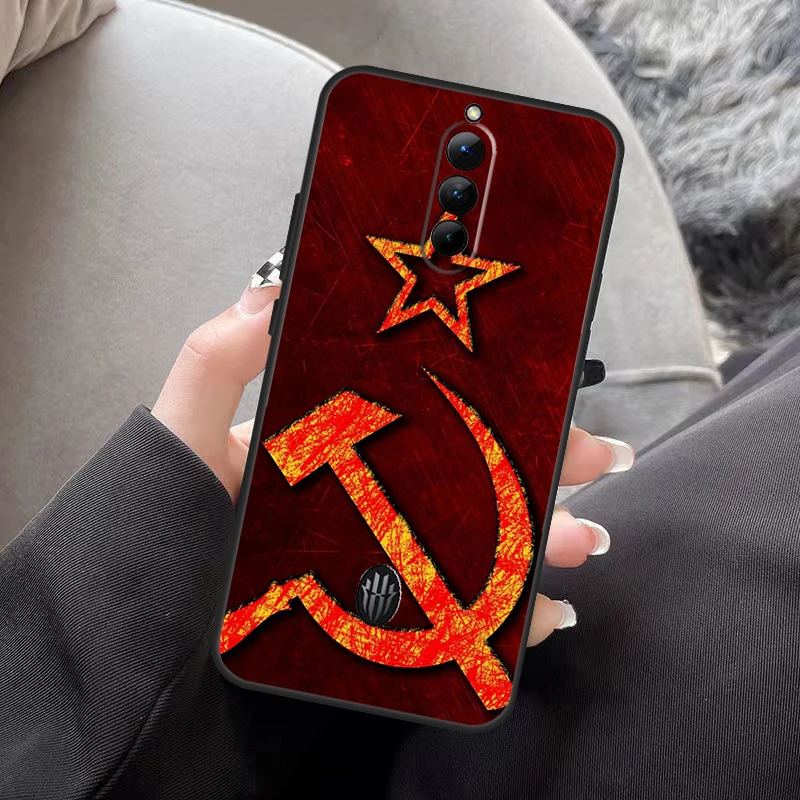 الاتحاد السوفياتي الاتحاد السوفياتي CCCP العلم الحال بالنسبة ZTE النوبة الأحمر ماجيك 11 10 9 8 8S 9S 10S Pro Plus 5G 6R 6 7 6S 7S Pro 10 غطاء الهواء