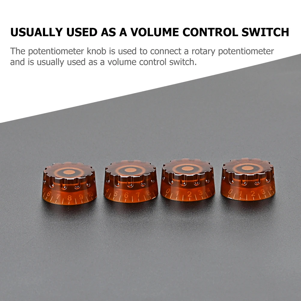 

4Pcs Guitar Knobs Durable AntiCorrosive Guitar Volume Control Knob Control Electric Bass Tuning Tone Buttons Accessories