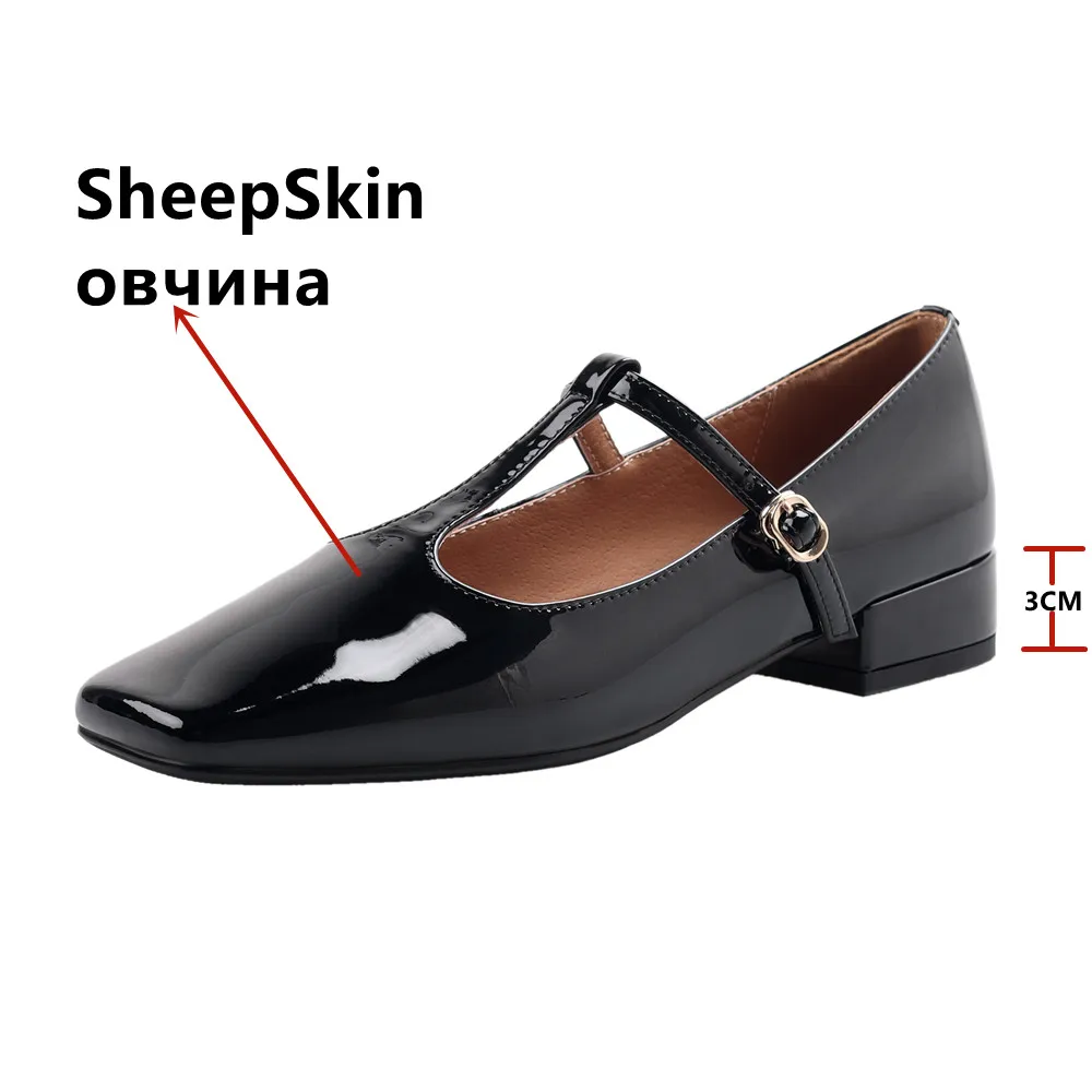 FEDONAS Fashion T-tied Women Pumps Square Toe Genuine Leather Spring Summer Low Heels Office Lady Working Shoes Woman Pumps 2024