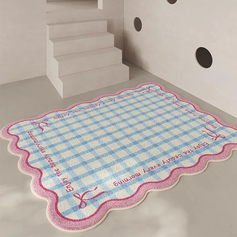 Carpet for Living Room Soft Comfortable Faux Cashmere Rug Large Size Modern Striped Bow-Shaped Floor Mat Home Decoration Carpets