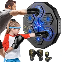 Music Boxing Machine with Gloves for Adult Children Smart Bluetooth Music Boxing Parent-Child Games Wall-Mounted Boxing Target