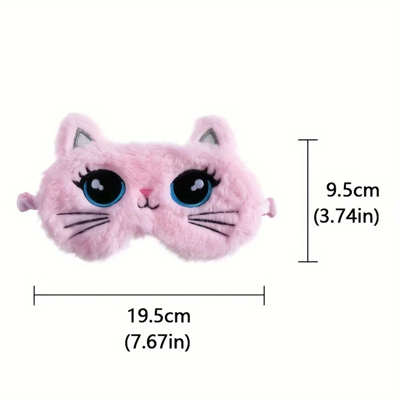 Cute Plush Sleep Mask Big Eyes Plush Eye Mask Kids Cat Cute Eye Mask Travel Rest Sleep Aid Eye Mask