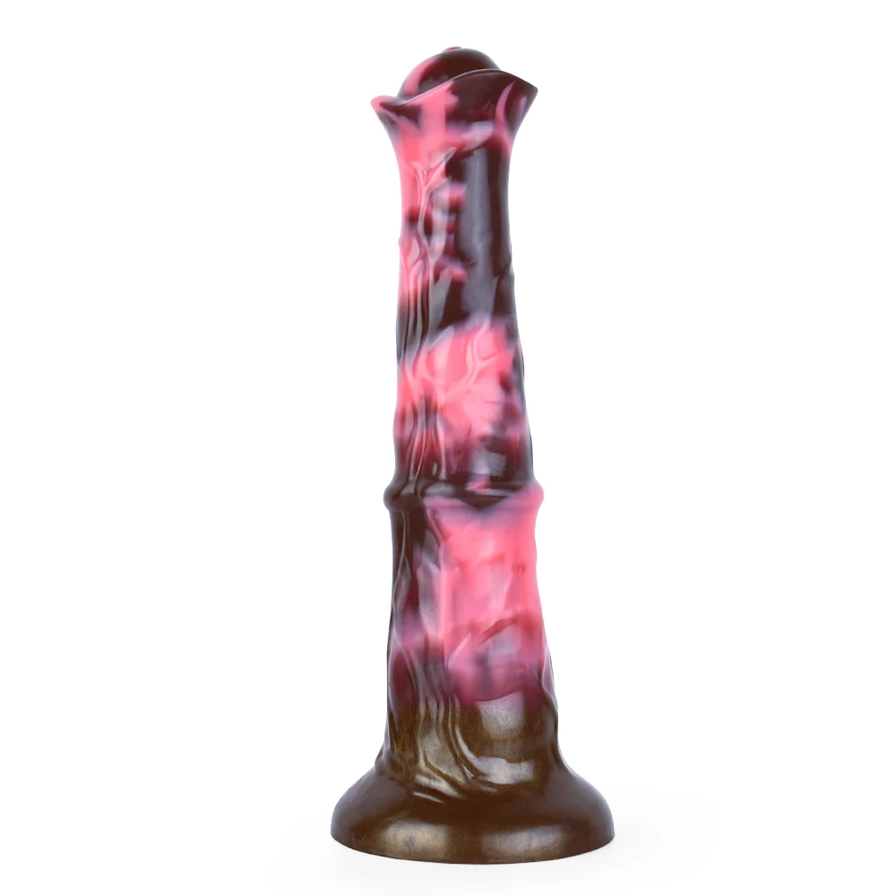 FAAK Realistic Horse Dildo With Suction Cup Silicone Large Long Penis Sex Toys For Men Women Multi Color Female Masturbator