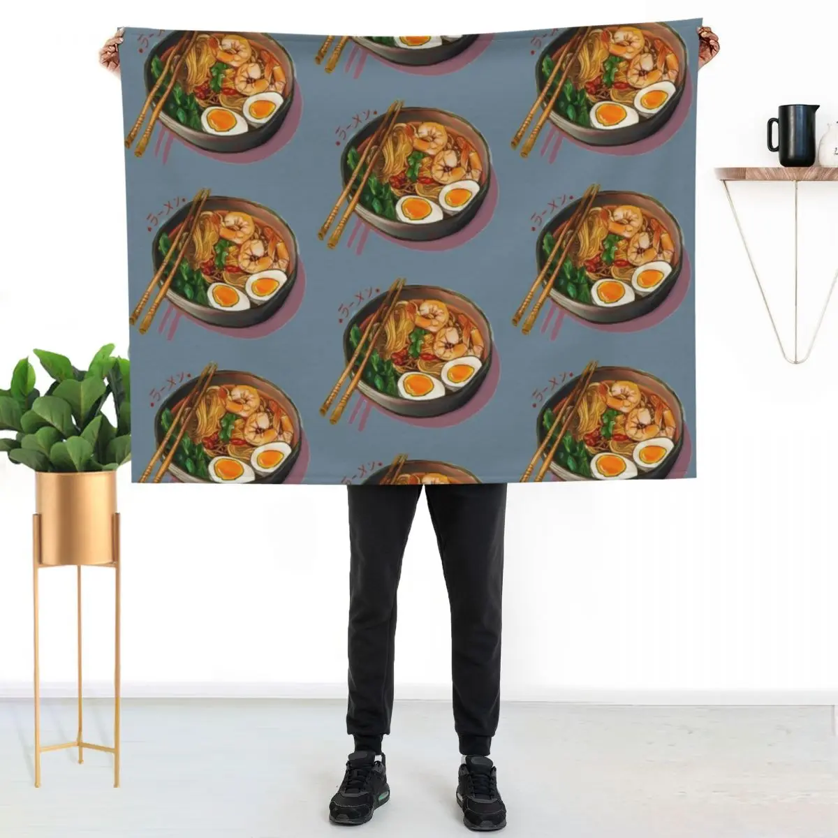 Japanses Ramen Noodles Bowl Throw Blanket for babies wednesday Bed linens Nap blankets and throws heavy to sleep Blankets