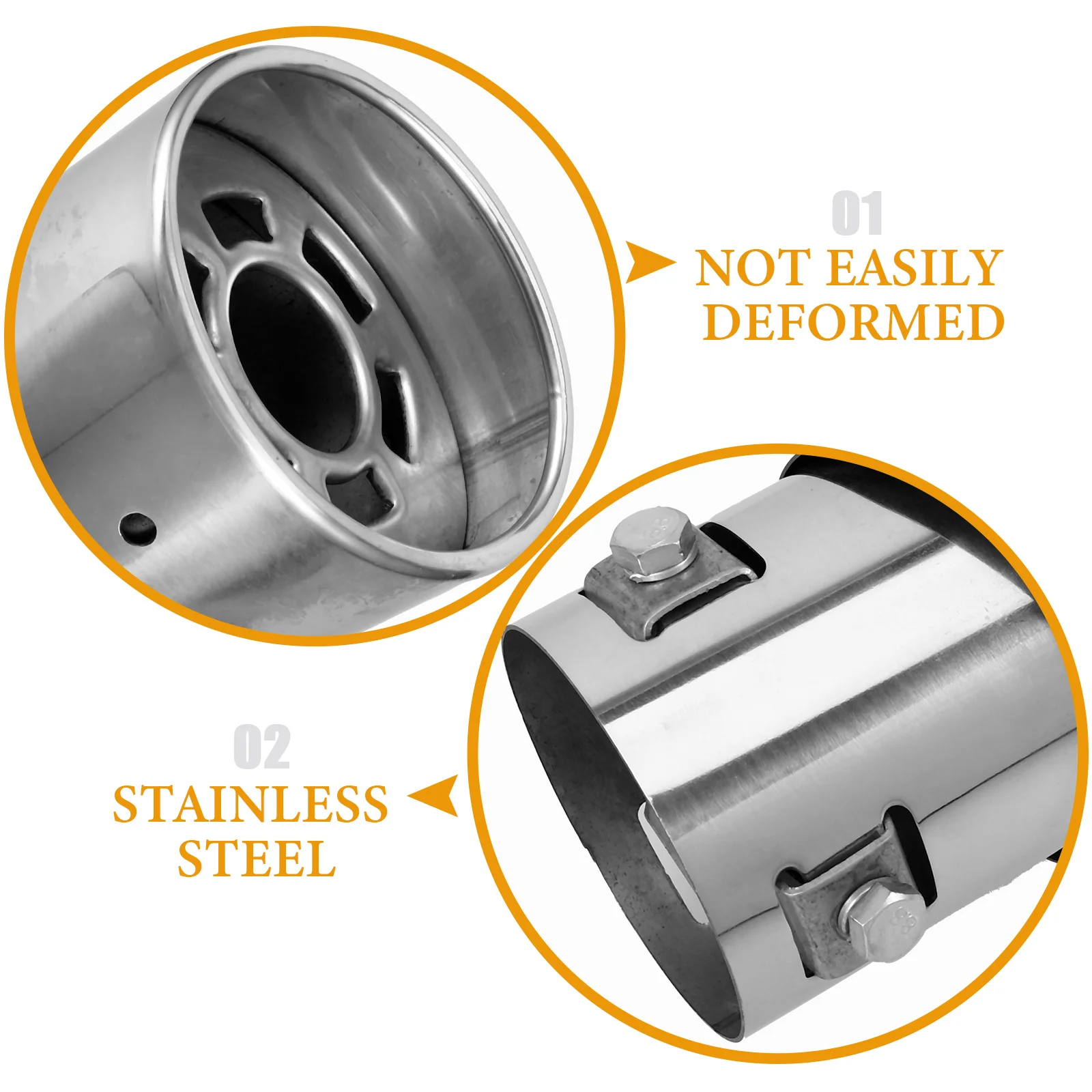 

Exhaust Tip Car Exhaust Pipe Tip Durable Stylish Curved Tail Pipe Vehicle Upgrade Fitting Single Tips