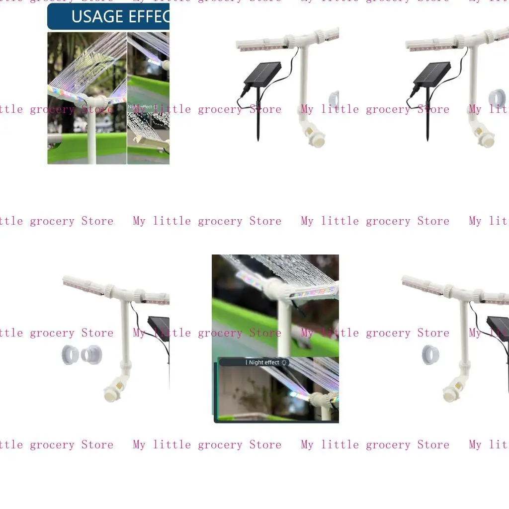 

D5BD Water Fountains Pool Pond Solar Waterfall Fountains Garden Supplies Decoration