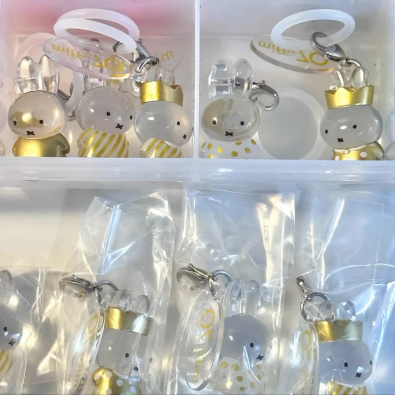 

Genuine 70th Anniversary Gashapon Ver Keychain Cuddly Golden Rabbit Action Figure Capsule Mini Toys Cartoon Decoration Fans Gift