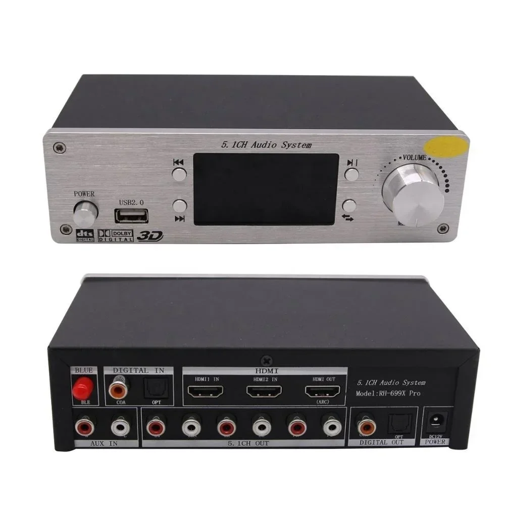 

NEW 4K HDMI-Compatible 5.1 Audio Decoder 5.0 DAC Lossless Player For DTS U Disk Standard Version RH-699X