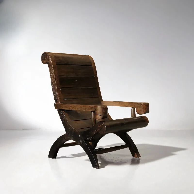 Armrest Leisure Chair Medium Antique High Backrest Leisure Chair