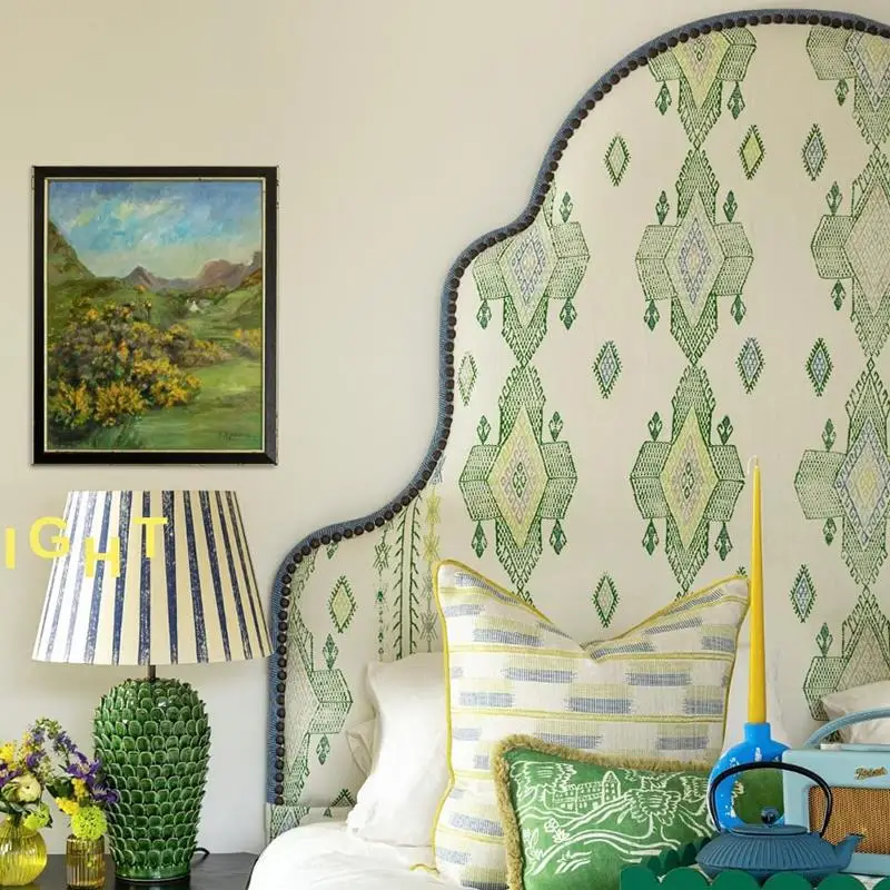 

High-grade solid wood French fabric, soft bag bedside board, bed screen and back plate, single purchase, tatami backrest.