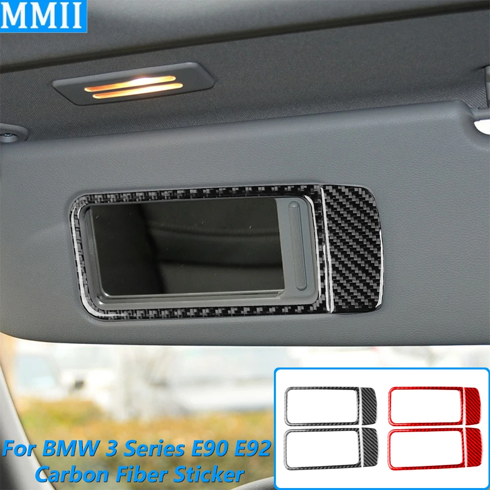 

For BMW 3 Series E90 E92 M3 2005-2012 Front Roof Cosmetic Mirror Panel Cover Carbon Fiber Car Accessories Decoration Sticker