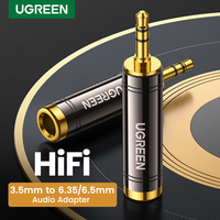 UGREEN 3.5mm to 6.5mm 6.35mm 1/4 Adapter Gold Plated Pure Copper Male to AUX Female to Jack Mono Adapter Audio Connector