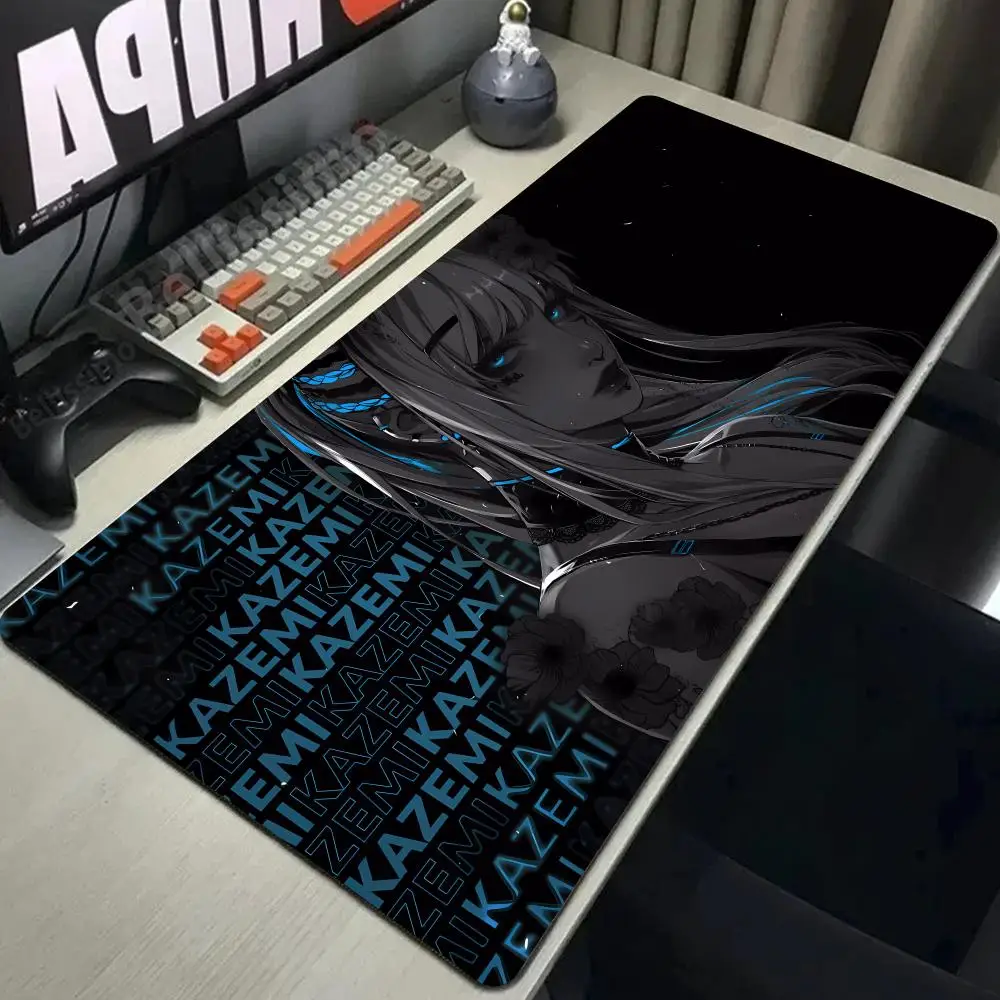 Anime game rubber non-slip mouse pad new non-slip 900x400 XXL anime cute girl with lock edge KAZEMI pad Valorant mouse pad