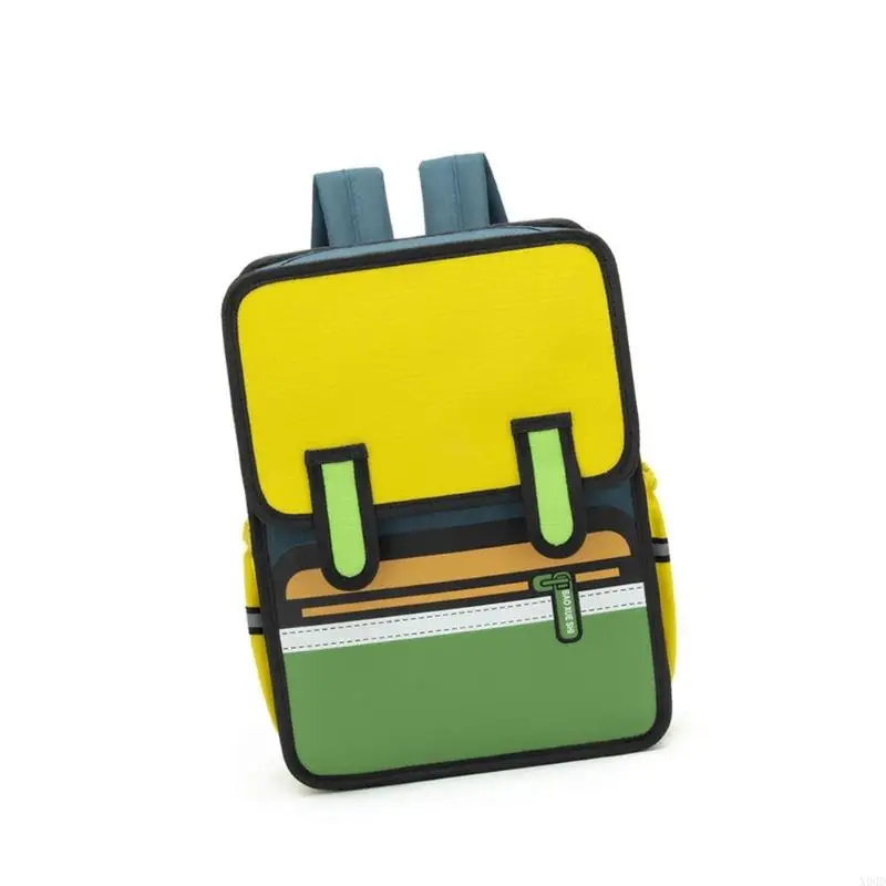 X90D 3D Cartoon Backpack for Kids School Bag Bag Bag Bag Bag Daypack مناسبة للأنشطة المدرسية والرحلات القصيرة #2