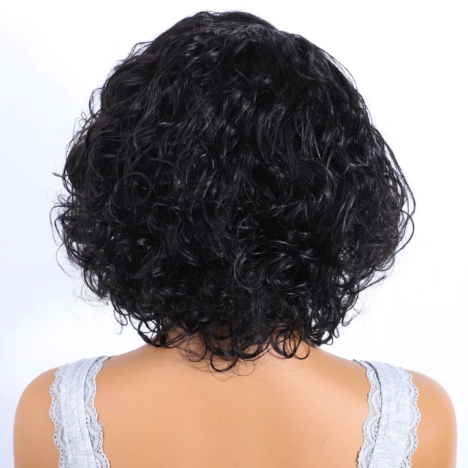 Bouncy Curly Short Bob Wig Lace Front Human Hair Wigs For Black Women Brazilian 100% Human Hair Remy  Lace Front Human Hair Wig