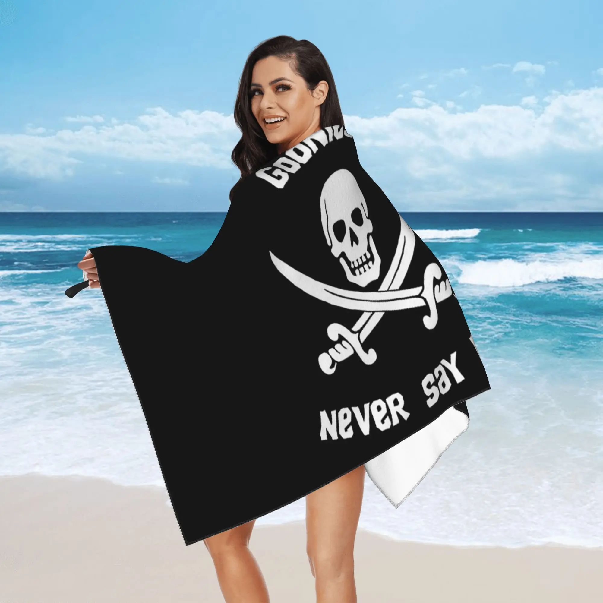 Goonies Never Say Die Beach Towel Soft Microfiber Quick Dry Absorbent Quick Towels For Yoga