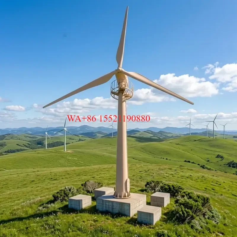 WMWMNU 50kW 220V 380V Industrial Wind Energy System Horizontal Axis Wind Turbine Generator 12.6m Rotor Diameter Reinforced