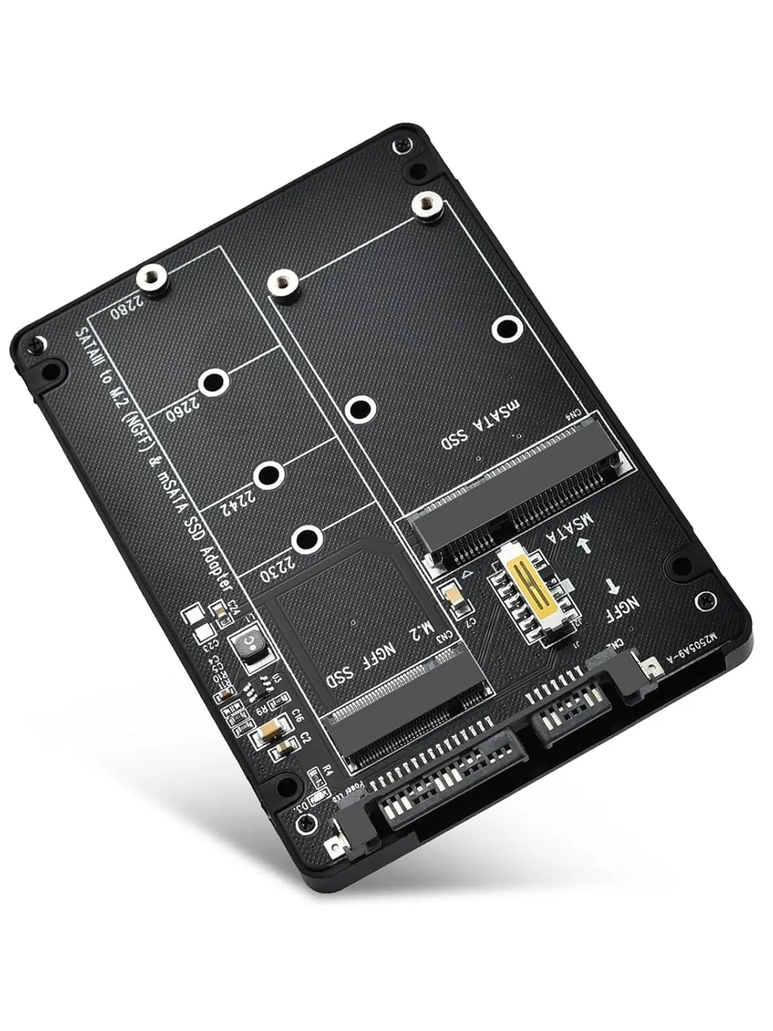 M.2 Converting Solid-state SSD to Sata3 External Hard Disk Box Ngff Msata to Serial Port Conversion Card Dual-use