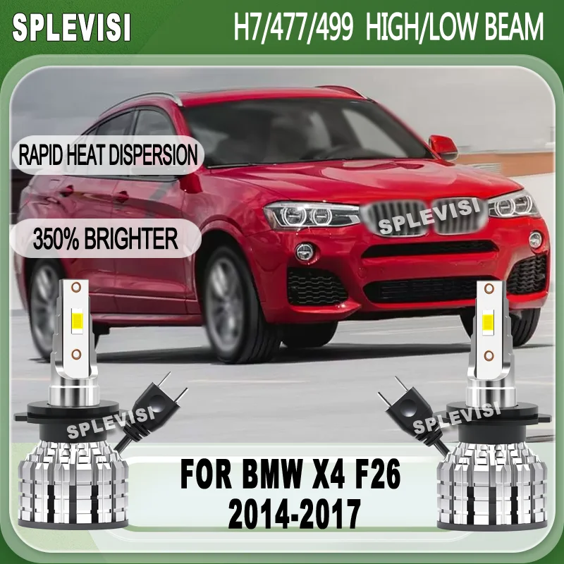 

Waterproof & Corrosion-resistant Warranty Speedy Heat Dissipation H7 LED HIGH/LOW BEAM For BMW X4 F26 2014 2015 2016 2017 2017
