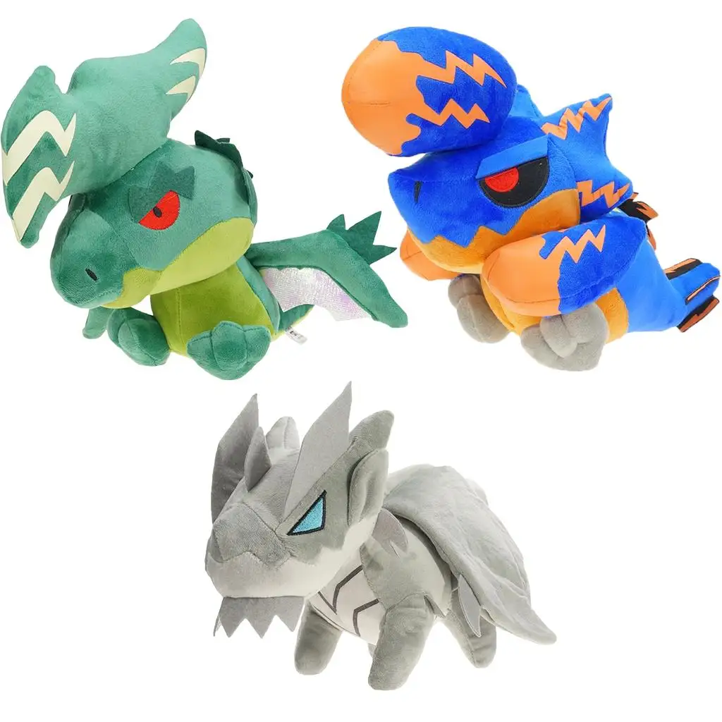 New Plush Puppet Figure Toys Children Soft About 30cm Cute gift Boy Girl Monster Hunter dragon