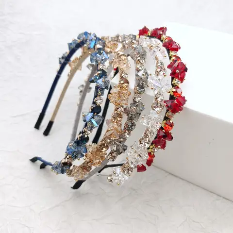 1/2 PCS Luxury Crystal Headbands For Women Hairbands Girls Fashion Hair Hoop Headwear Wedding Party Hair Jewelry Accessories