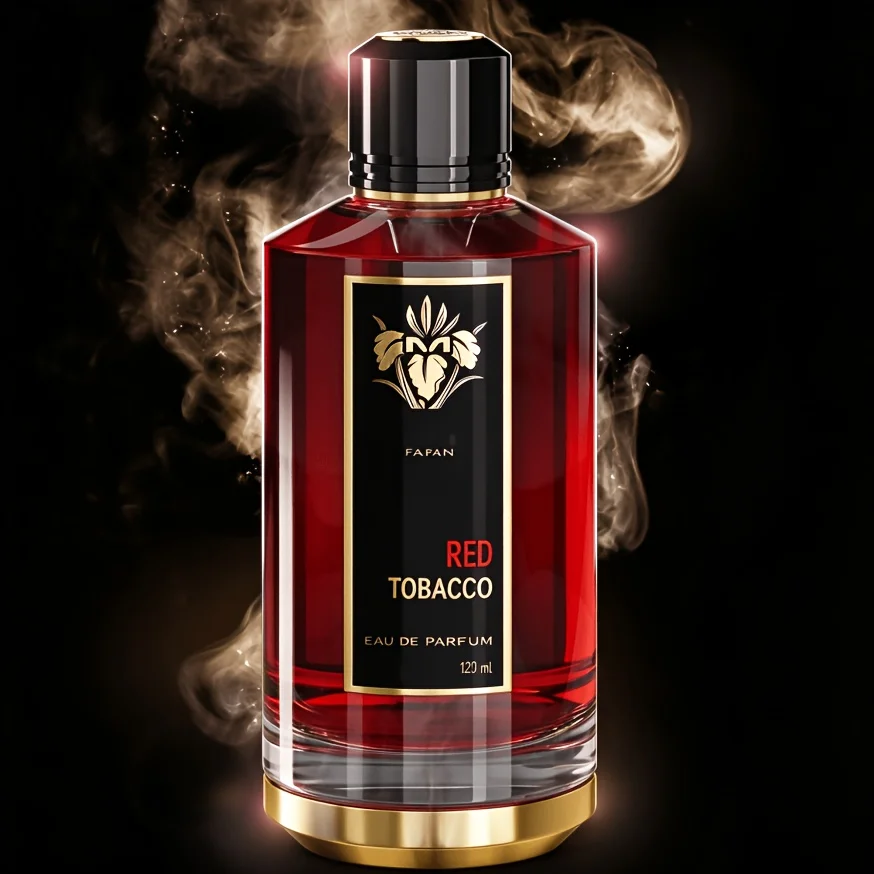 Charming perfume Manceraa Red Tobacco Unisex Perfume, Spicy Woody Scent, 4oz/120ml, Long-lasting fragrance, Premium red perfume, Suitable for various occasions, Great gift choice view 3